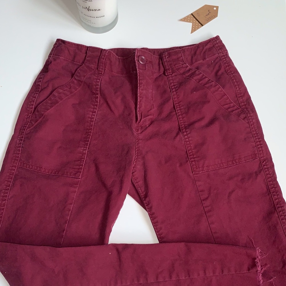 Raw Hem Cargo Pants